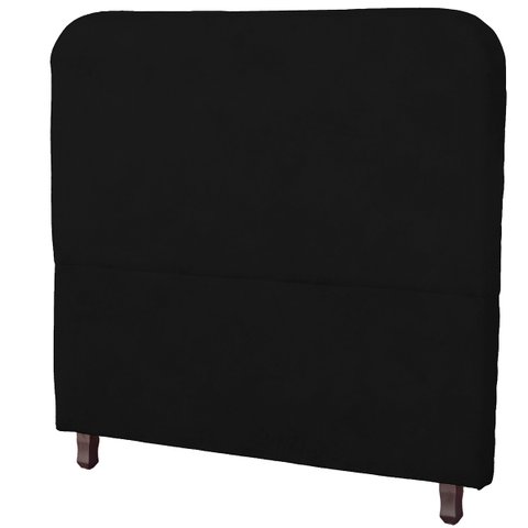 Cabeceira Casal Queen Estofada para Cama Box Lizza Veludo Preto