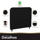 Ver imagem 6 de Cabeceira Casal Queen Estofada para Cama Box Lizza Veludo Preto