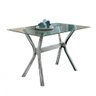 Conjunto de Mesa Leon 120x80cm com 4 Cadeiras Nice Cromado e Tampo de Vidro Tubform - 4