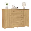 Ver imagem 2 de Cômoda Infantil 125cm 2 Portas e 4 Gavetas Realeza Multimóveis Mp4455 Madeirado