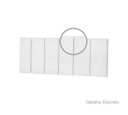 Ver imagem 2 de Cabeceira de Cama Casal Dubai 160cm - Branco Courino