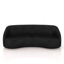 Ver imagem 2 de Sofá Decorativo Sala de Estar Bipartido 240cm Clarke Pu Preto Manchado G45 - Gran Belo
