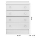 Ver imagem 2 de Quarto de Bebê Doce Sonho com Roupeiro 2617 e Cômoda 777 Qmovi Branco