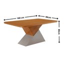 Ver imagem 3 de Mesa de Jantar Aster 180cm Tampo MDF Laminado Canto Copo com 6 Cadeiras Carolina