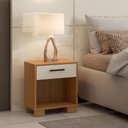 Ver imagem 7 de Mesa de Cabeceira para Quarto de 1 Gaveta 53x45 Cm Mdf Freijó Dalla Costa