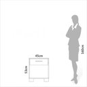 Ver imagem 2 de Mesa de Cabeceira para Quarto de 1 Gaveta 53x45 Cm Mdf Freijó Dalla Costa