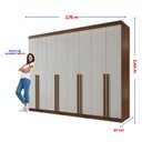 Ver imagem 3 de Guarda-Roupa Casal MDF 8 Portas Império