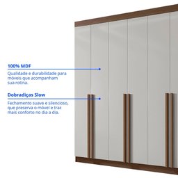 Guarda-Roupa Casal MDF 8 Portas Império - 10