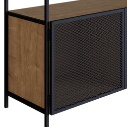 Aparador Buffet Bar York Estilo Industrial 100cm 02 Portas 27899 Artesano - Vermont/preto - 5