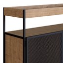 Ver imagem 6 de Aparador Buffet Bar York Estilo Industrial 100cm 02 Portas 27899 Artesano - Vermont/preto