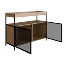 Ver imagem 3 de Aparador Buffet Bar York Estilo Industrial 100cm 02 Portas 27899 Artesano - Vermont/preto