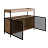 Aparador Buffet Bar York Estilo Industrial 100cm 02 Portas 27899 Artesano - Vermont/preto - 3