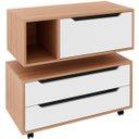 Ver imagem 1 de Kit Balcão e Gabinete de Banheiro Karina Amêndoa/branco
