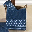 Ver imagem 3 de Jogo de Banho Meggy Poá 5 Peças Toalhas Macias 100% Algodão 450g-m² Azul Casa Scarpa