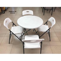 Mesa Dobrável Redonda VGHome 80cm - 2