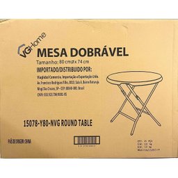 Mesa Dobrável Redonda VGHome 80cm - 8