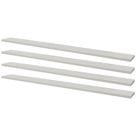 Kit 4 Prateleiras 100 X 10cm Branca Suporte Invisível
