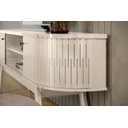 Ver imagem 3 de Bancada para Tv até 75 Pol Valência Calacata Off White 183cm 2 Portas de Correr com Led Liberty Móve