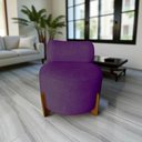 Ver mais imagens de Poltrona Decorativa Mônaco Veludo Roxo
