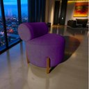 Ver imagem 7 de Poltrona Decorativa Mônaco Veludo Roxo