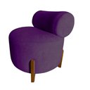 Ver imagem 1 de Poltrona Decorativa Mônaco Veludo Roxo