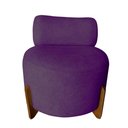 Ver imagem 2 de Poltrona Decorativa Mônaco Veludo Roxo