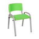 Ver imagem 3 de Kit 12 Cadeira Iso Infantil Creche, Escola Base Cinza Verde Claro