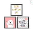 Ver imagem 2 de Kit com 3 Quadros Decorativos Infantil - Coala e Urso:branca