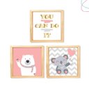 Ver imagem 4 de Kit com 3 Quadros Decorativos Infantil - Coala e Urso:branca