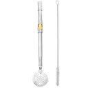 Ver imagem 5 de Bomba Chimarrão Tererê Aço Inox 23cm com Rosca e Anel com Pingente de Brasão