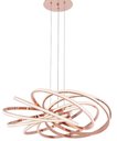 Ver imagem 1 de Pendente Moderno Circulos Rose Gold 60cm Led 80W 3200K