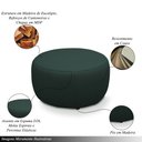 Ver imagem 6 de Conjunto Sala de estar Decorativo Mariele Poltrona Base Giratória em Aço com Puff Couro Verde Musgo