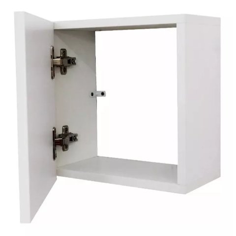 Trio de Nichos com Portas Barato Mdf Branco Armarinho