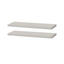 Ver imagem 2 de Kit com 2 Prateleiras Brancas 40x20cm com Suporte Invisível