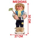 Ver imagem 6 de Kit Casal Espantalhos Festa Junina Fazenda Xará Sítio 50cm