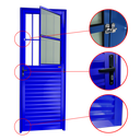 Ver imagem 2 de Porta de Sala Alumínio 80 Esq. L25 V.Boreal Azul Brimak