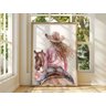 Quadro Decorativo Cowgirl Boiadeira Cavalo Rodeio Chapéu Quarto Menina Decoração - 2