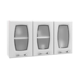 Armário Aéreo 3 Portas com Vidro Novitá Telasul - 1