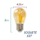 Ver imagem 2 de KIT 5X Lâmpada Retro Filamento Led G45 Branco Quente 2200k St1547