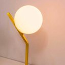 Ver imagem 3 de Luminária de Mesa Abajur Angular Dourado + Lâmpada LED E-27 12W Branco Quente St1591