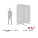 Ver imagem 3 de Guarda-Roupa Modulado 2 Portas 6 Gavetas 2 Cabideiros 176cm Supreme Robel