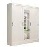 Guarda-Roupa Vienna 3 Portas + Espelho Branco Porto Velho 200X180X47 - 1