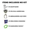 Adaptador para Máquina de Lavar Louça + Mangueira + Válvula Americana + Abraçadeira 1" + Fita Veda R - 2