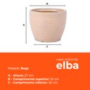 Ver imagem 3 de Vaso Redondo Elba Bege 27 Terrano