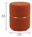 Ver imagem 2 de Kit de Puff com Cinta no Meio Rose Gold, Cor Terracota Boucle - Let Móveis