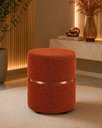 Ver imagem 4 de Kit de Puff com Cinta no Meio Rose Gold, Cor Terracota Boucle - Let Móveis
