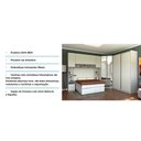 Ver imagem 2 de Guarda Roupa Canto Casal Com Espelho Crema Com Kashmir