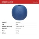 Ver imagem 7 de Vaso Decorativo de Cerâmica Azul 11x12x12cm Enfeite Sala Mesa Estante Aparador
