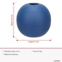 Ver mais imagens de Vaso Decorativo de Cerâmica Azul 11x12x12cm Enfeite Sala Mesa Estante Aparador