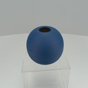 Ver imagem 2 de Vaso Decorativo de Cerâmica Azul 11x12x12cm Enfeite Sala Mesa Estante Aparador